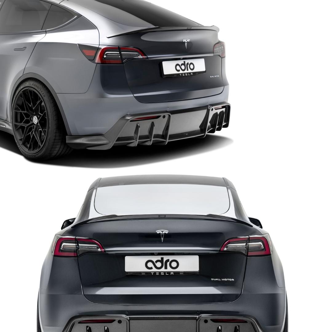 Adro Premium Prepreg Carbon Fiber Spoiler - Tesla Model Y 2020, spoiler  tesla model y 